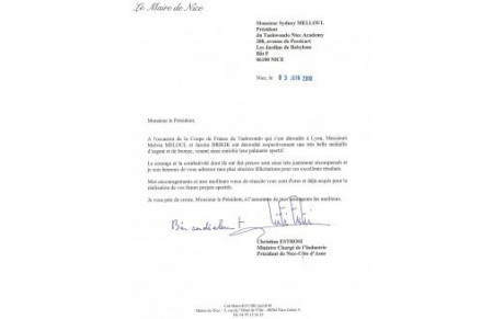 Félicitations de Christian ESTROSI