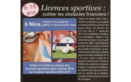 AIDE FINANCIERE A L' INSCRIPTION 2010 / 2011