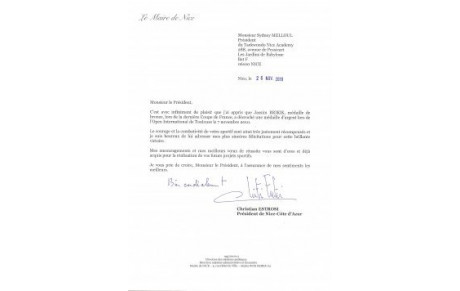 Flélicitations du Maire pour Jassim :
