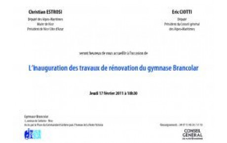 INAUGURATION DU GYMNASE BRANCOLAR 