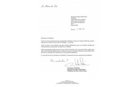 Félicitations du Maire 