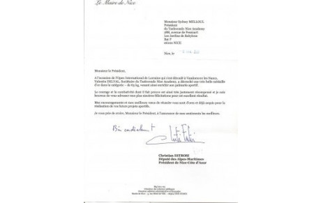 FELICITATIONS DU MAIRE A VALENTIN 