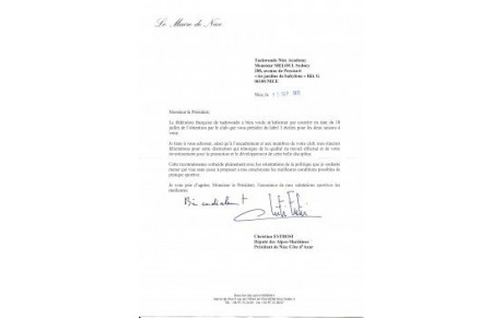 FELICITATIONS DU MAIRE  