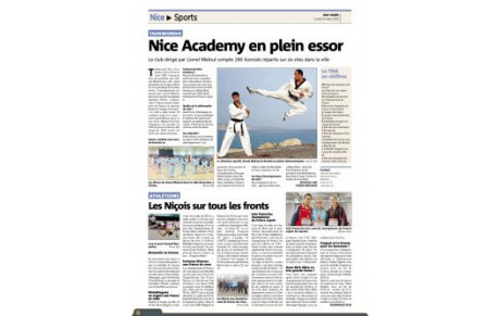 LES HONNEURS DE NICE MATIN DU 12/03/2012