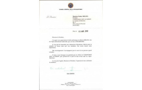 FELICITATIONS DU PRESIDENT CU C. GENERAL DES AM