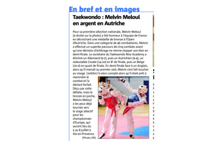 NICE MATIN REVIENT SUR L OPEN D AUTRICHE