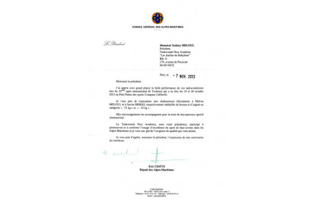 FELICITATIONS CONSEIL GENERAL