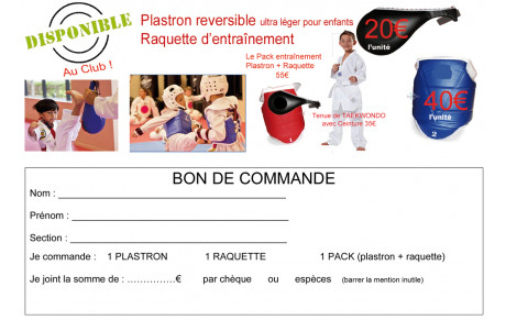 MATERIEL DISPONIBLE EN CLUB